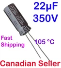 1/5/10pcs 22uF 350V 10x20mm 105C Nichicon CY High Ripple Current and Reliability