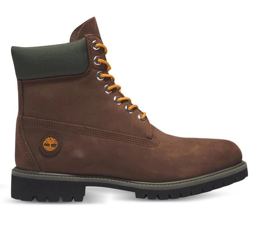 TIMBERLAND MEN'S PREMIUM 6-INCH WATERPROOF BOOTS DARK BROWN TIMBERLAND MEN'S PREMIUM 6-INCH WATERPROOF BOOTS DARK BROWN
