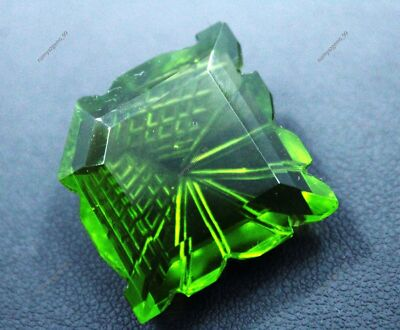 #ad 45 Ct CERTIFIED Natural Green Topaz Fancy Cut Amazing LOOSE GEMSTONE $22.50