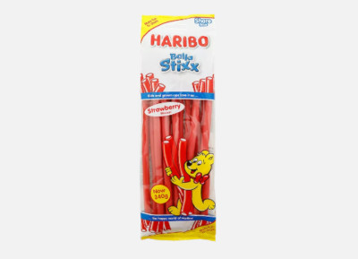 HARIBO BALLA Stixx Flavour STRAWBERRY Sweets Сhewable Candy Sour 240g (8.46 Oz)