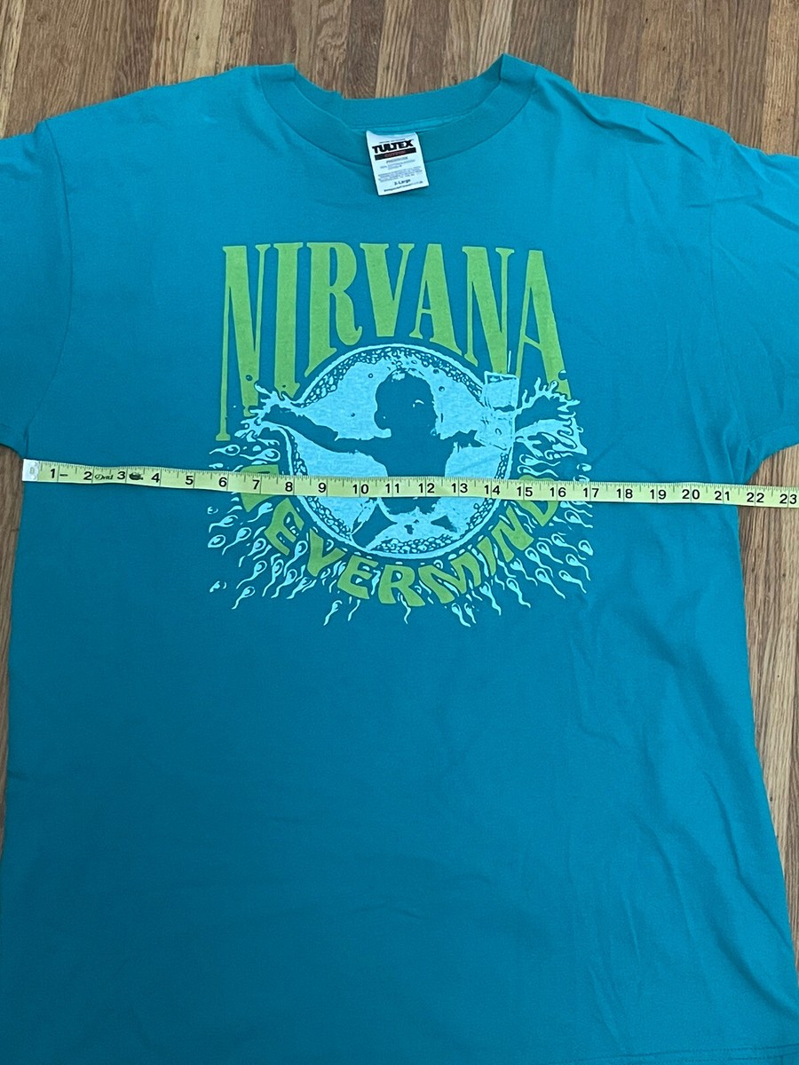 Vintage 1990's Nirvana Nevermind Shirt XL Rare Green T-Shirt Vintage 1990's Nirvana Nevermind Shirt XL Rare Green T-Shirt