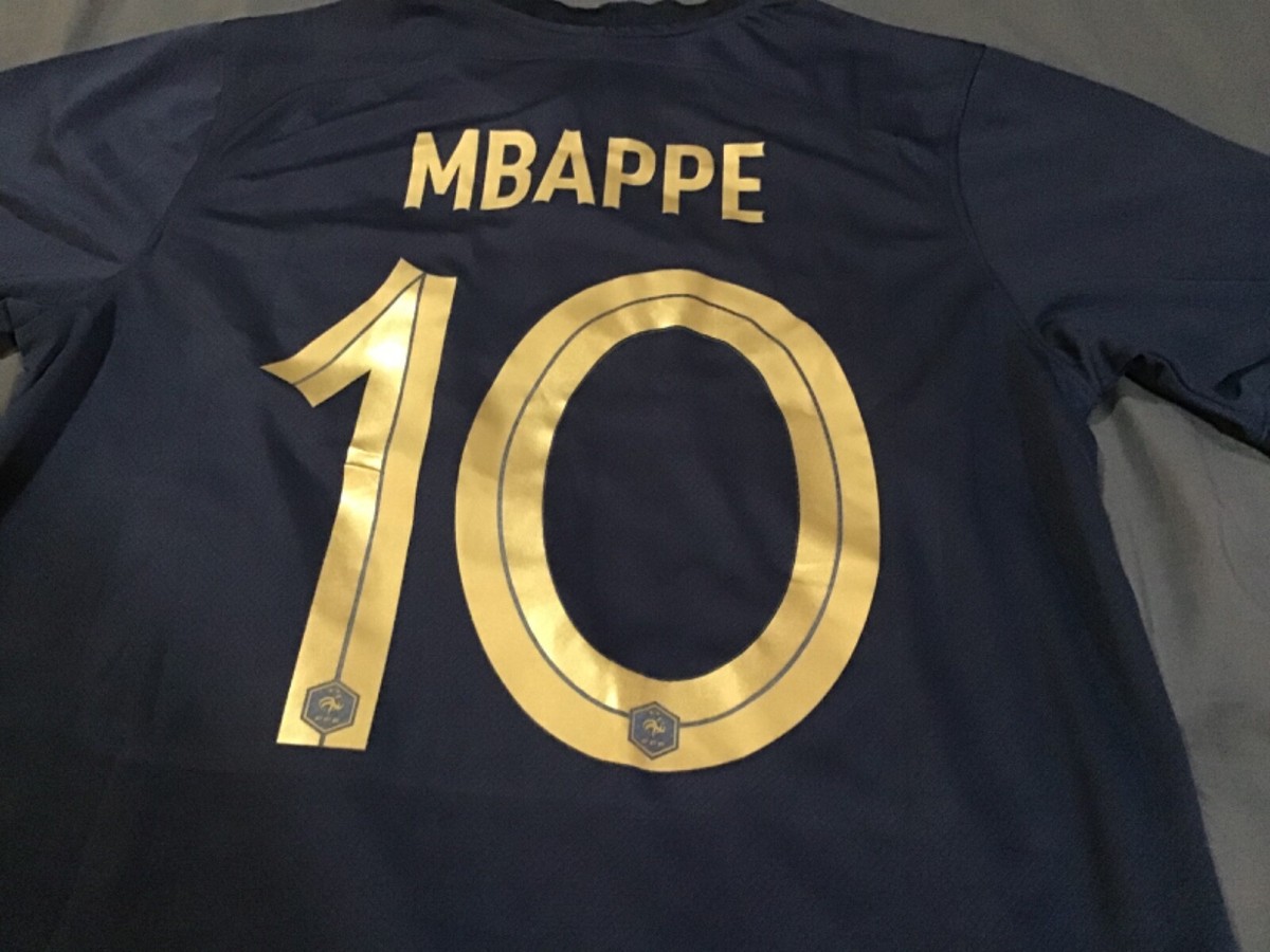 NIKE - フランス代表 2018 AWAY No.10 エムバペ オーセンティック Nike France FFF 2018 FIFA World Cup Kylian Mbappe 10 Jersey