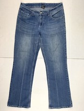 Faded Glory Pants Women 12A Blue Denim Jeans 32x29,5 Bootcut Embellished Stretch