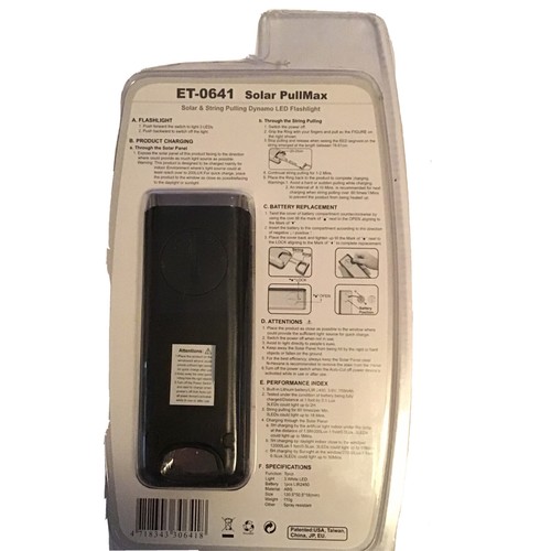 Enex Solar pullmax LED Flashlight ET-0641 - Picture 2 of 4