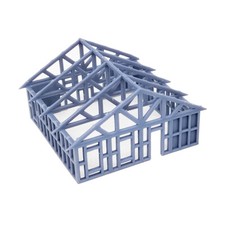 Outland Models Railway Scenery House Framework Under Construction 1:160 N Scale