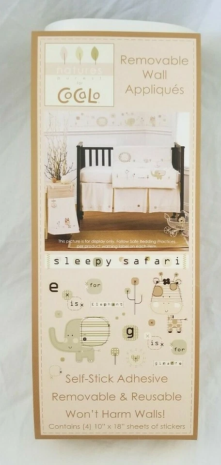 Calcomanías de pared CoCaLo Sleepy Safari nuevas en caja Foto 2 de 4