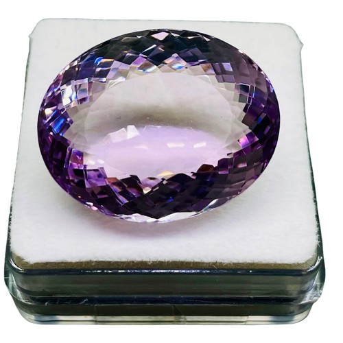 VVS 43.70 Cts Natural Bolivian Amethyst Oval Cut Pendant Size Untreated Gemstone - Picture 13 of 21