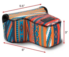 DSLR Neoprene Protective Camera Sleeve with Aks Storage,  Southwest, Zoom Lens