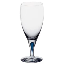 1 - ORREFORS INTERMEZZO BLUE Crystal Water / Iced Beverage Goblet Glass