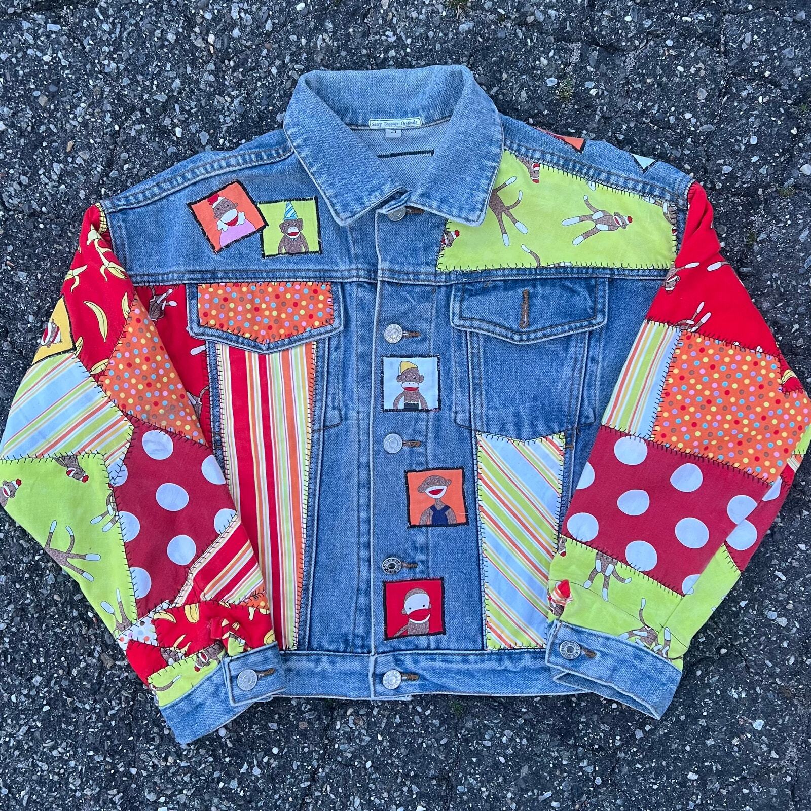Vintage Y2K sassy baggage denim blue kids jean jacket