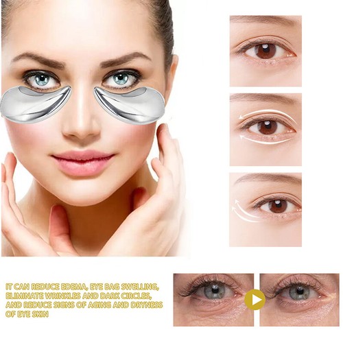1pair Cooling Eye Pad Stainless Steel Eye Mask Ice/Hot Eye Patches For Puffy -jy - Picture 10 of 12