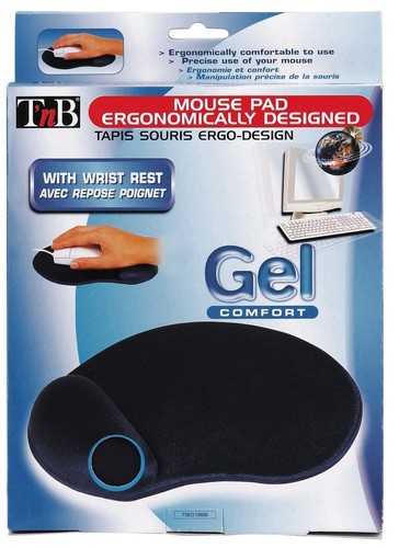 Tapis de souris Ergo-Design repose-poignets gel bleu - Photo 3/4