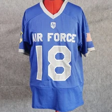 Success Promotions Air Force Football Jersey #18 Adult XL Blue With Patches