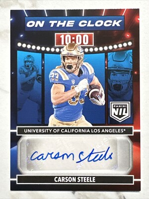 2024 Panini Prestige Football Carson Steele On the Clock Auto #OTS-CSE