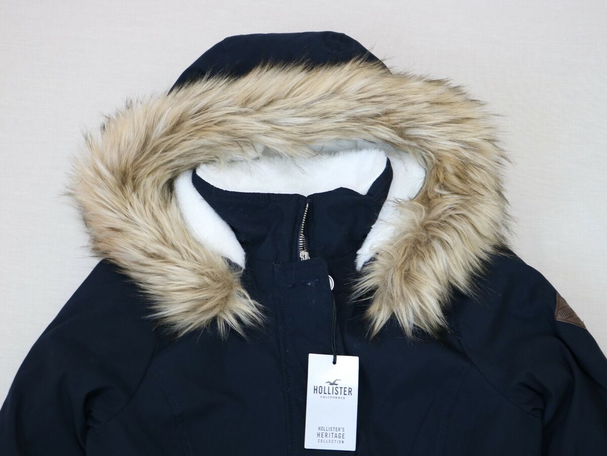 Hollister Women Cozy Lined Parka Outerwear Jacket size XS , S , M