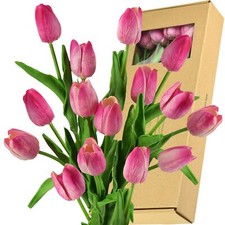 Tulips Artificial Flowers  Real Touch  Wedding Bouquet Home D cor Party  F...