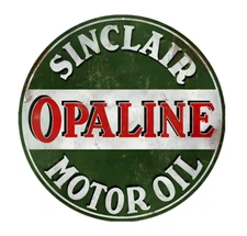 FITS VINTAGE DISTRESSED SINCLAIR OPALINE GASOLINE MOTOR OIL PUMP STICKER DECAL