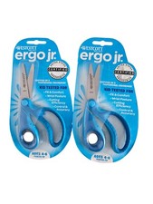 2 Pack Westcott Ergo jr Kids Scissors Age 4-6 Wrist Posture Pointed Tip