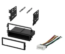 Single DIN Dash Kit for Select Kia and Hyundai to Install Stereo + Wire Harness