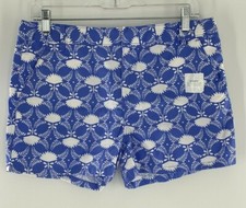 Old Navy Shorts Floral Slit Pocket Everyday Blue Adjustable Waist Girl 16 Plus