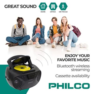 Cd Boombox Philco Retro Boombox Bluetooth CD/Cassette Player