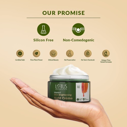 Crema de noche Lotus botánica lavado facial para la piel vitamina C libre de químicos para toda la piel - Imagen 28 de 32