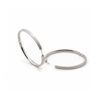 Boccia Damenschmuck Ohrstecker Creole 0508-01 Reintitan Dicke 2,5 Mm Ø 40Mm Matt