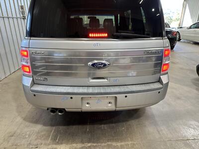10-12 FORD FLEX REAR BUMPER COVER W/PARK ASSIST & 1 EXHAUST CUTOUT SILVER UX