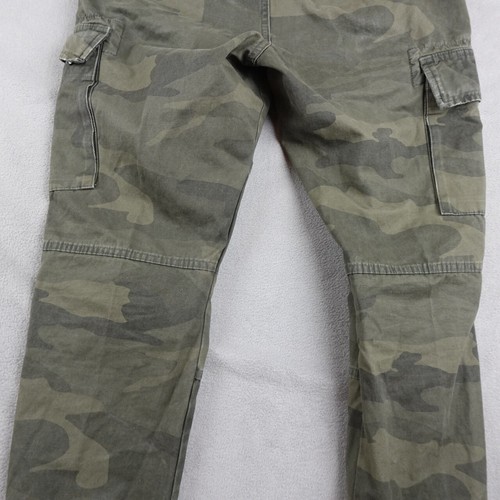 Abercrombie Fitch Cargo Pants Mens 29x30 Green Camo Rugged Zip Hem Pockets - Picture 13 of 15
