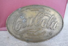 Vintage Solid Brass Coca-Cola Bottler 5 Cents at Fountain Belt Buckle Phila. USA
