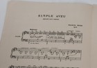 Simple Aveu by	Francis Thomé, Piano Sheet Music, Vintage