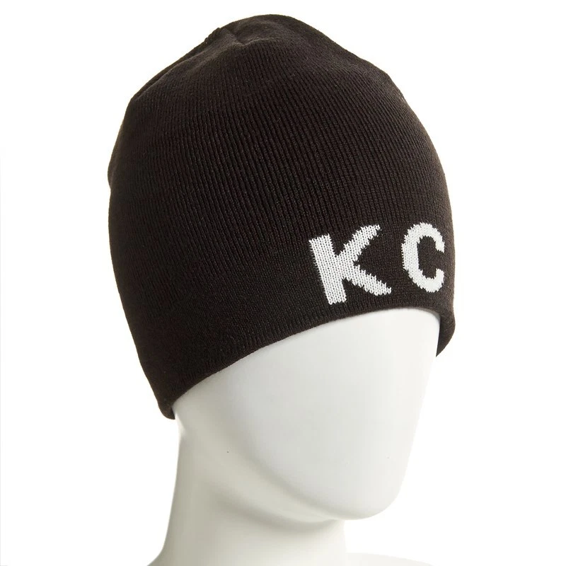 REACTION KENNETH COLE Beanie Hat KC Logo Black Reversible Winter New Tag MSRP$38 - Image 3 of 4