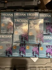 120 TROJAN ThinTensity LATEX CONDOMS 3 PACK 12 Lubricated EXP 2/24