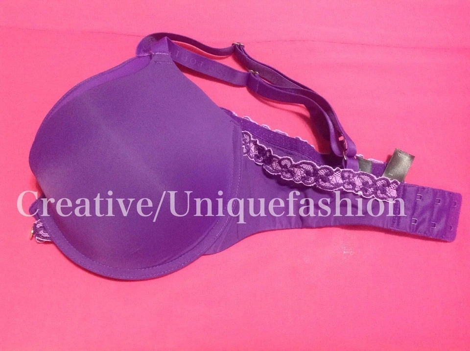 NUEVO Sujetador push up Natori 730080 Pure Luxe con aros 32DD púrpura cobertura completa $70 Foto 4 de 4