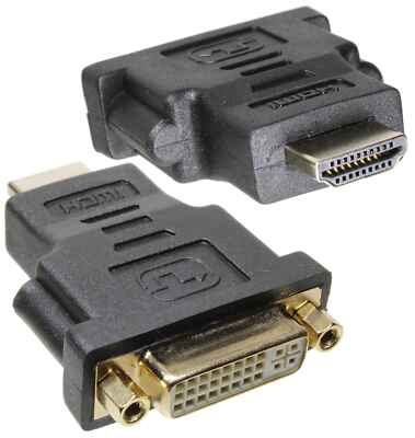 HDMI DVI Adapter HDMI-A 1.4 Stecker 19 polig - DVI-D Kupplung 24+1 polig 1 Stück