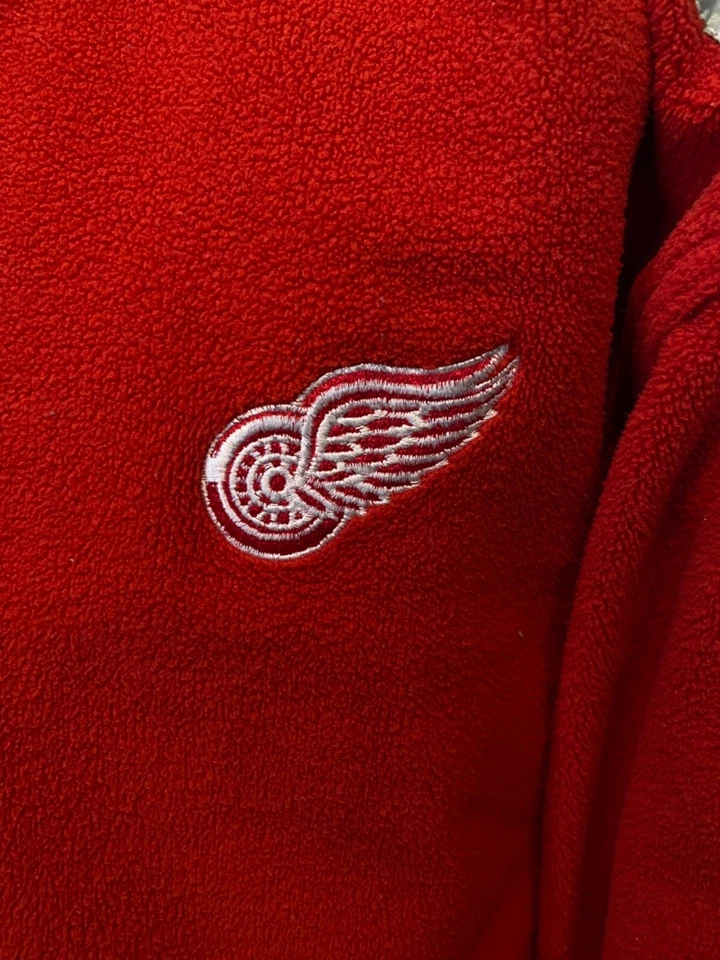 Detroit Red Wings Jacket Sweatshirt sports G111  Large L red Sweater 19 S11 - Image 4 of 4