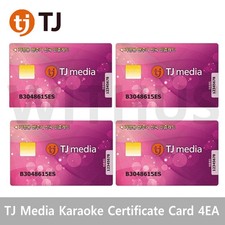TJ Media Karaoke Machine New Songs Certification Card 4EA Set for TKR-304Series/