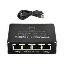 1000Mbps Gigabit Ethernet Splitter Adapter RJ45 LAN Network Internet 1 to 4 Port