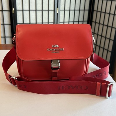 COACH Pace Messenger Bag RED Leather - CR098 - Coach New York - Never Used