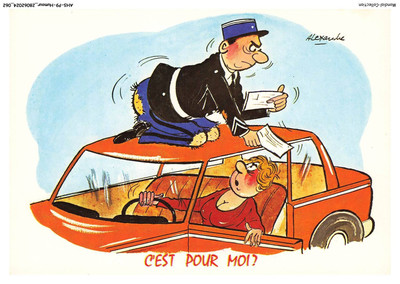 AHSP9-0888-HUMOR - Car Series - It's for Me GENDARME