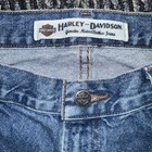 Harley Davidson Genuine Motor Clothes Jeans Men 38x27 Biker Cut Off Hem — photo 4
