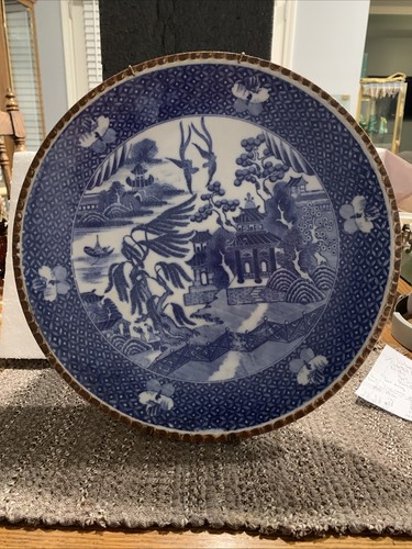 ANTIQUE ARITA WARE IMARI IGEZARA 13 1/2 Inches CHARGER