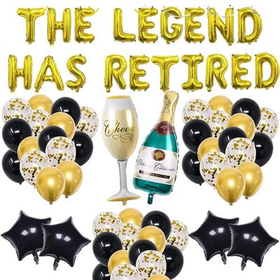 Happy Retirement Party Luftballons Folienbanner selbstaufblasend Ruhestand Luftballons