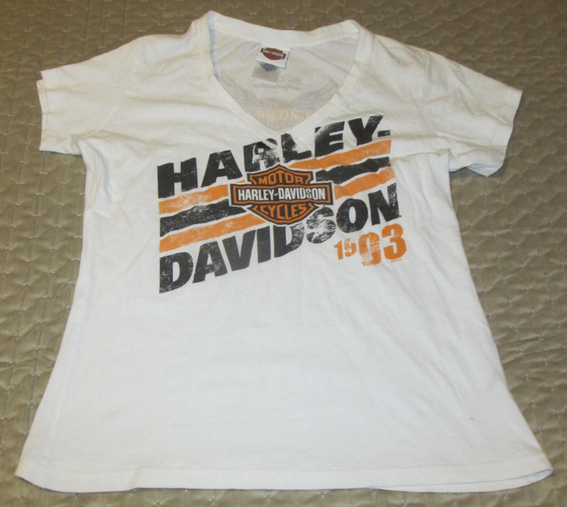 Harley Davidson White Women's M Top T- Shirt Biker 1993 El Cajon, California CA