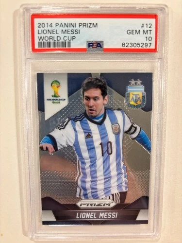 2014 Panini Prizm World Cup - #12 Lionel Messi - PSA 10 - Argentina Soccer - HOT