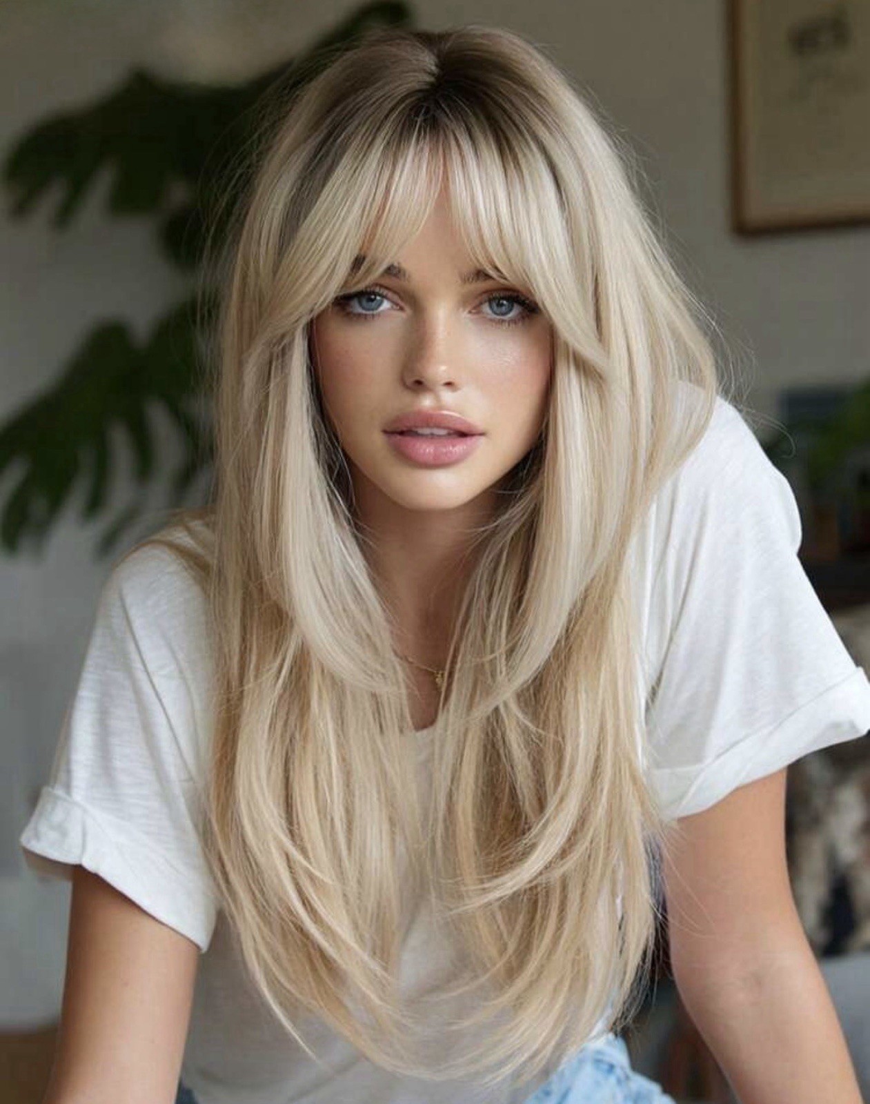 Perruque blonde synthétique 60cm pour changer de tête sans abîmer vos cheveux