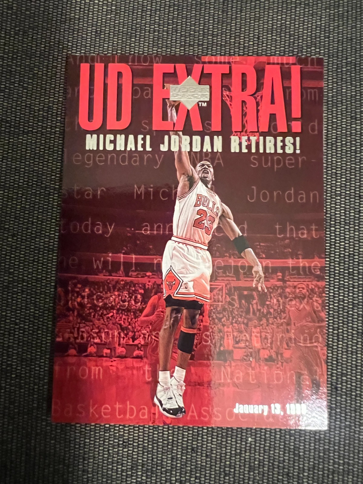 1998-99 Upper Deck Chicago Bulls UD Extra! Michael Jordan Retires! #UDX