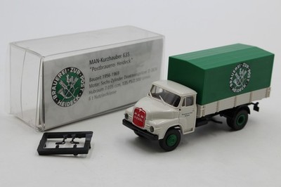 Brekina MAN Kurzhauber 635 Pritsche Plane Brauerei zur Post Heideck 1:87 /BR865