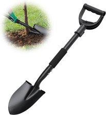 31" Compact Garden Shovel with D-Grip Handle - Rust-Proof Lightweight Metal Tool