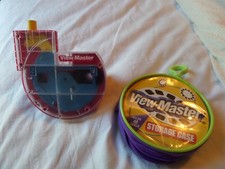 Vtg View Master 3D Clear View Plastic Storage case 9 reels
